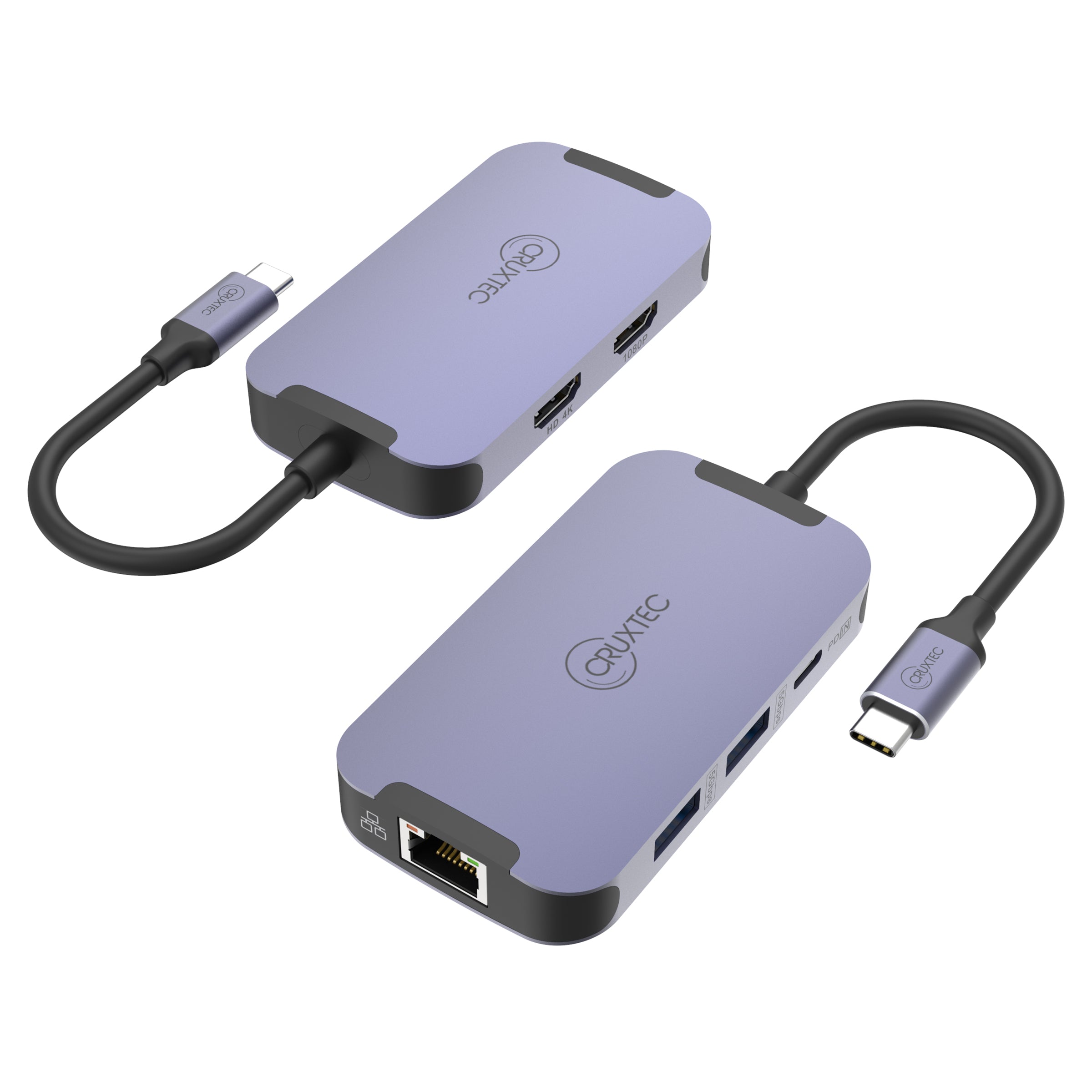 Cruxtec USB-C to DisplayPort Cable 4K@30Hz (Silver Grey 15cm) image