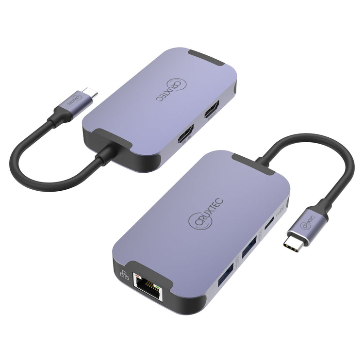 Cruxtec USB-C to DisplayPort Cable 4K@30Hz (Silver Grey 15cm) image