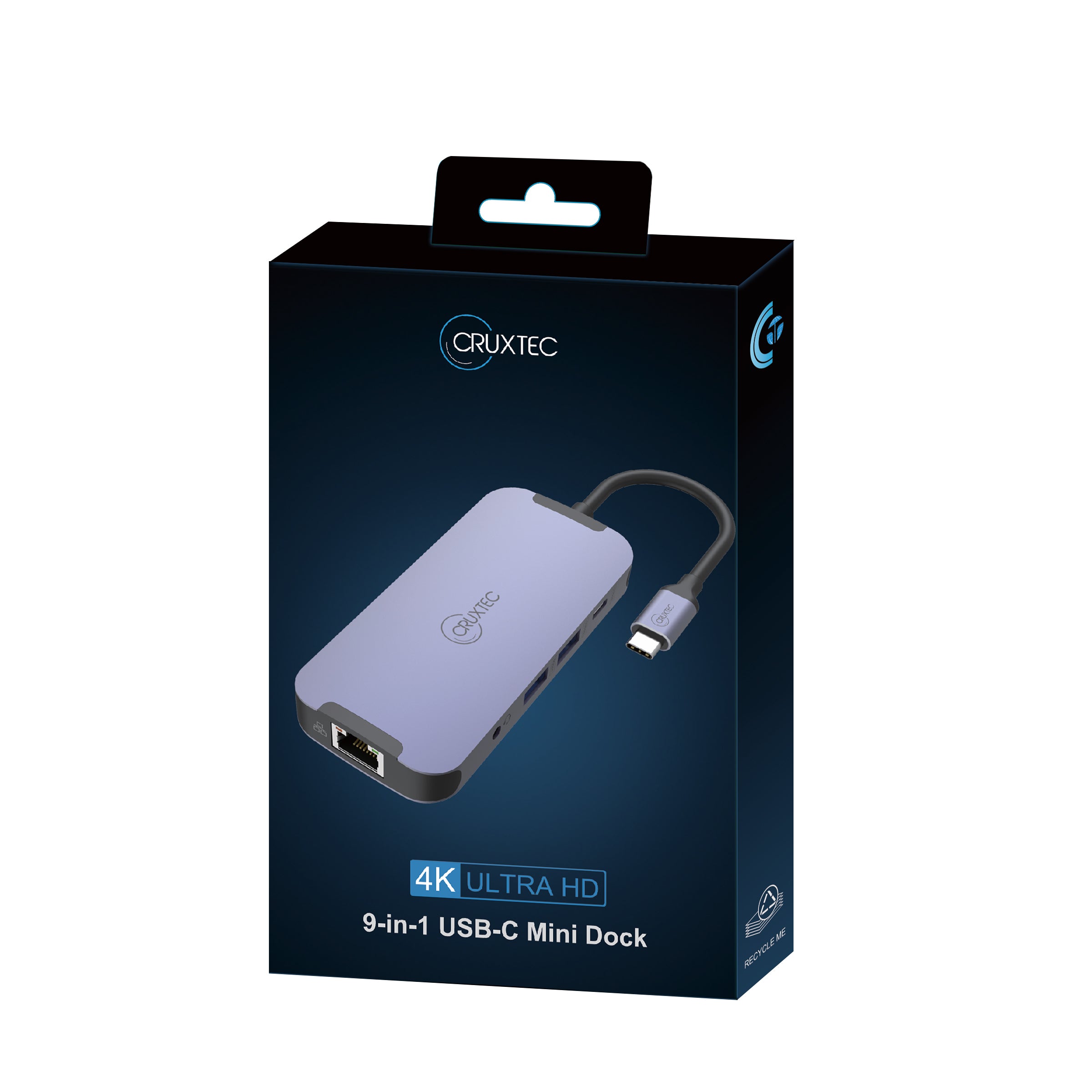Cruxtec USB-C to DisplayPort Cable 4K@60Hz (Silver Grey 15cm) image