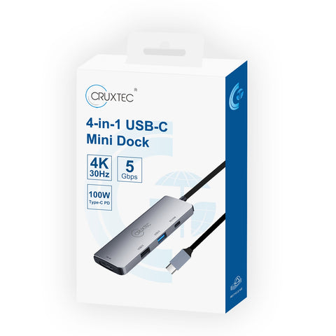 Cruxtec 4-in-1 USB-C Mini Dock with HDMI image