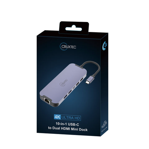 Cruxtec USB-C to DisplayPort Cable 4K@60Hz (Silver Grey 15cm) image