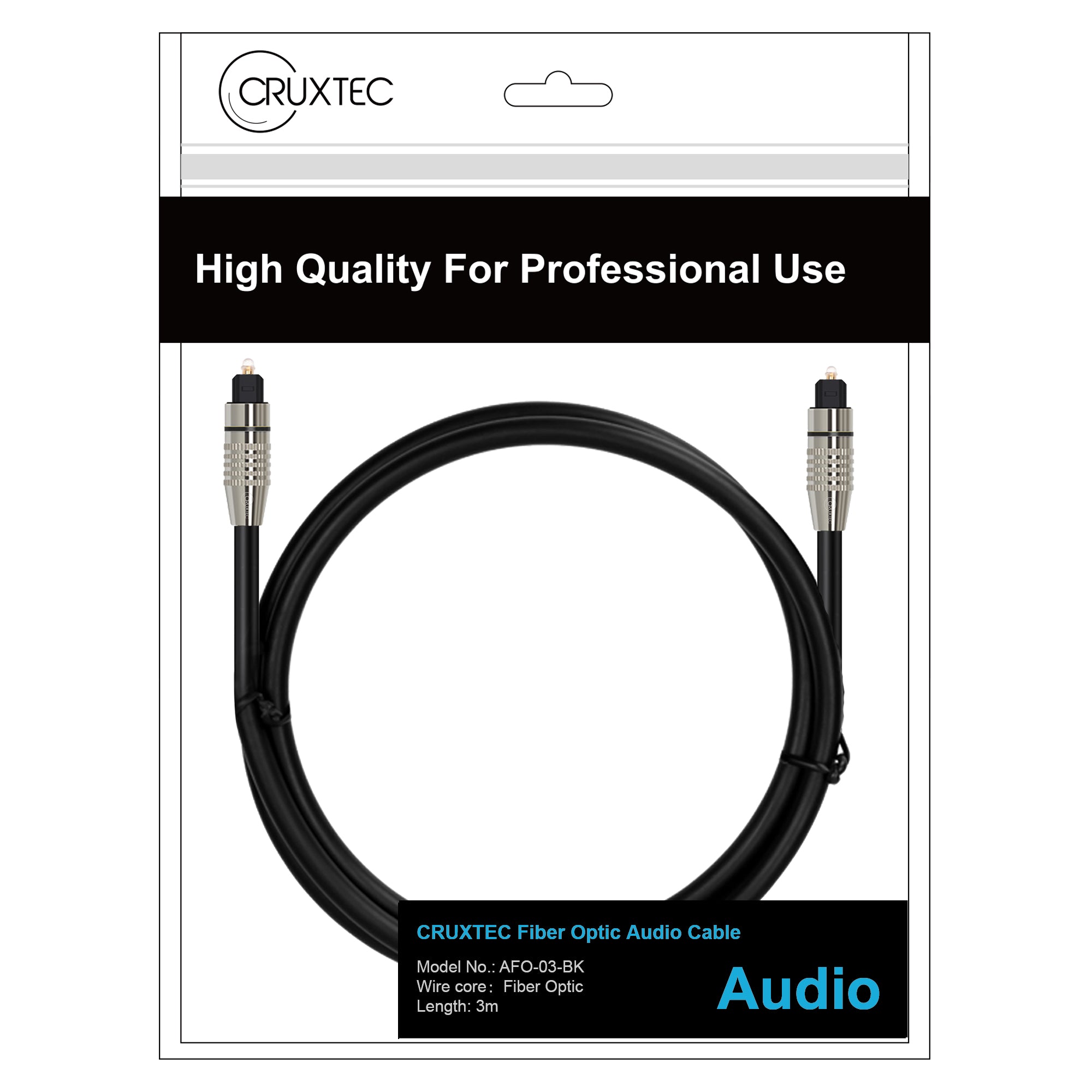 Cruxtec Optical Fiber Toslink Digital Audio Cable (5m) image