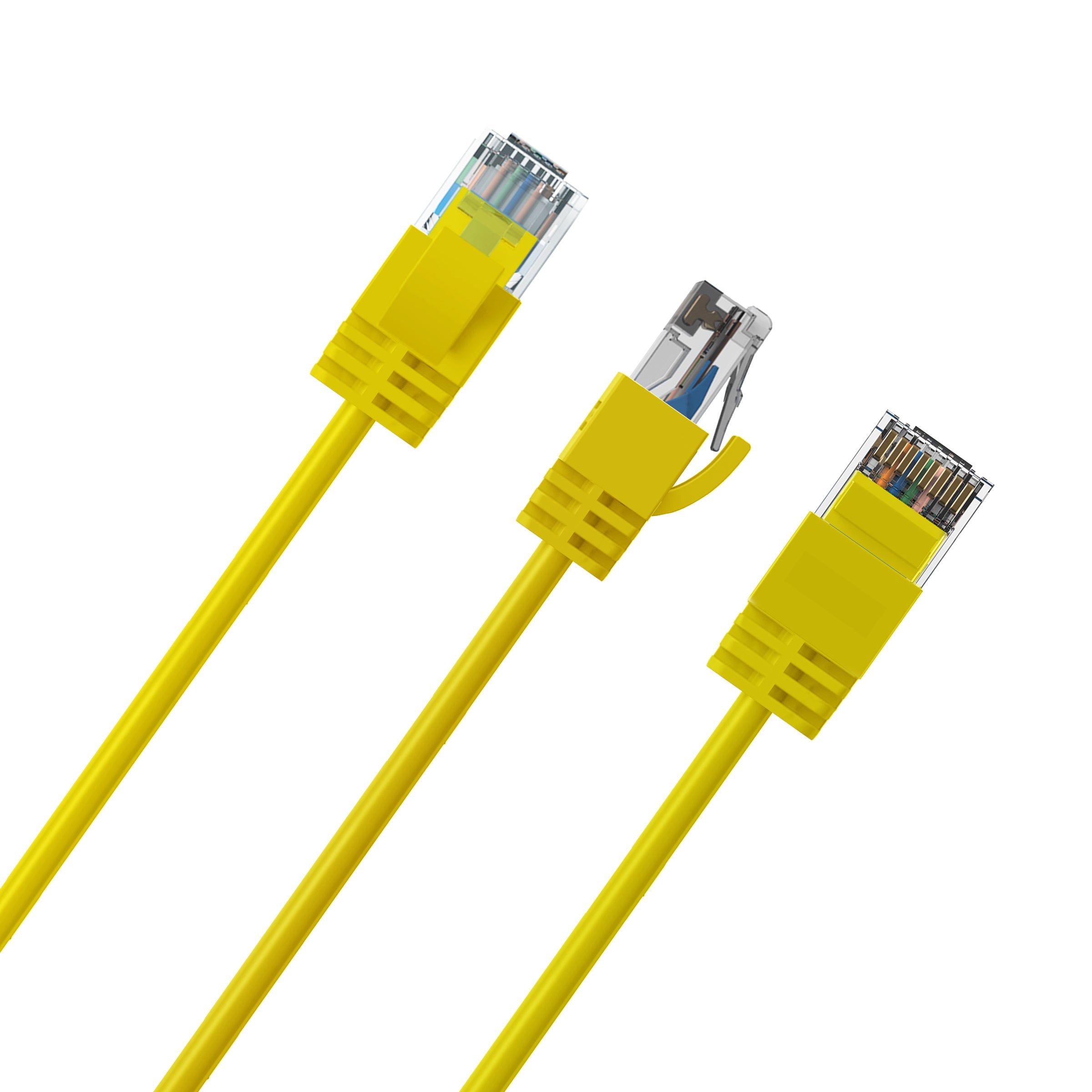 Cruxtec CAT6A UTP 10GbE Ultra-Thin Ethernet Cable (Yellow 3m) image