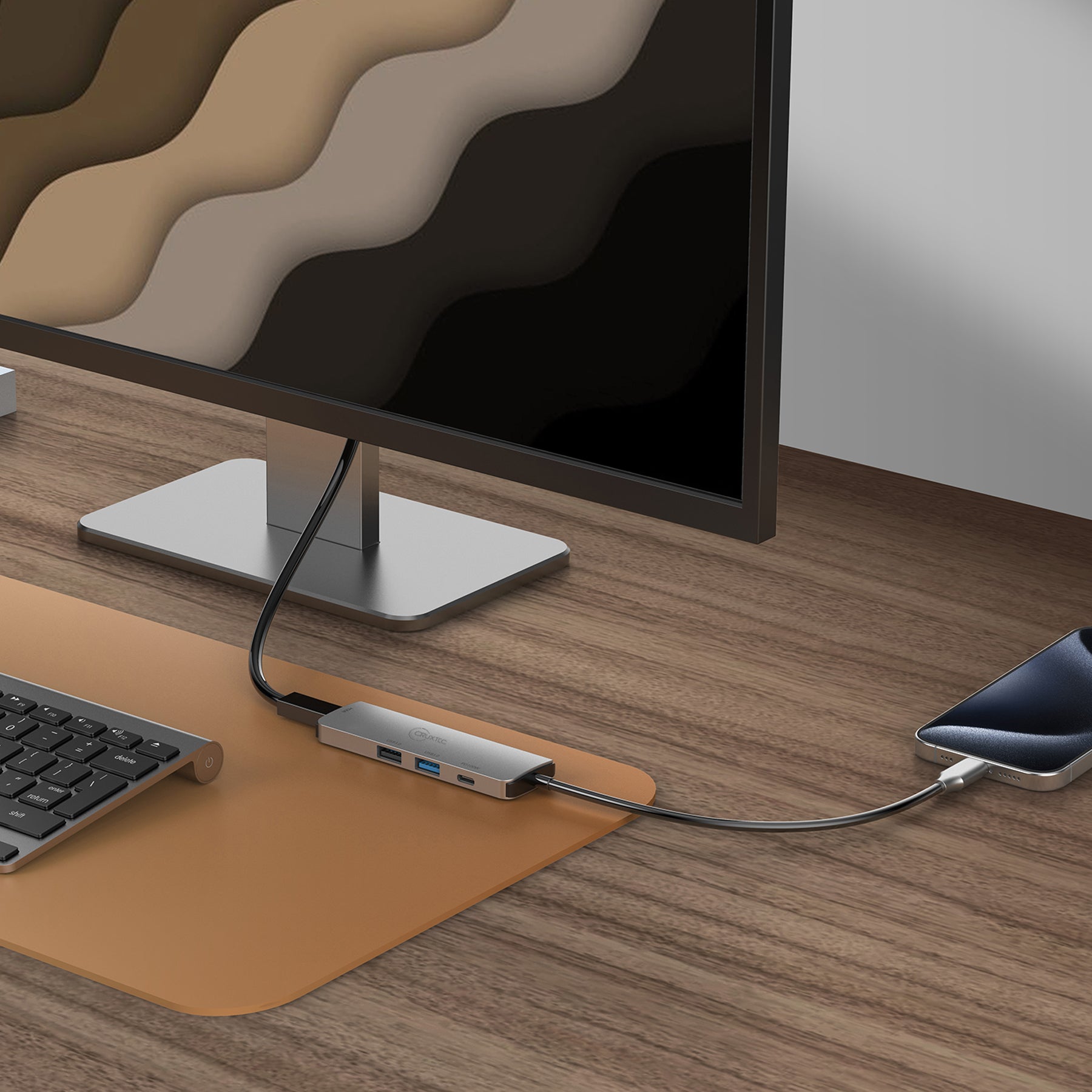 Cruxtec 4-in-1 USB-C Mini Dock with HDMI image