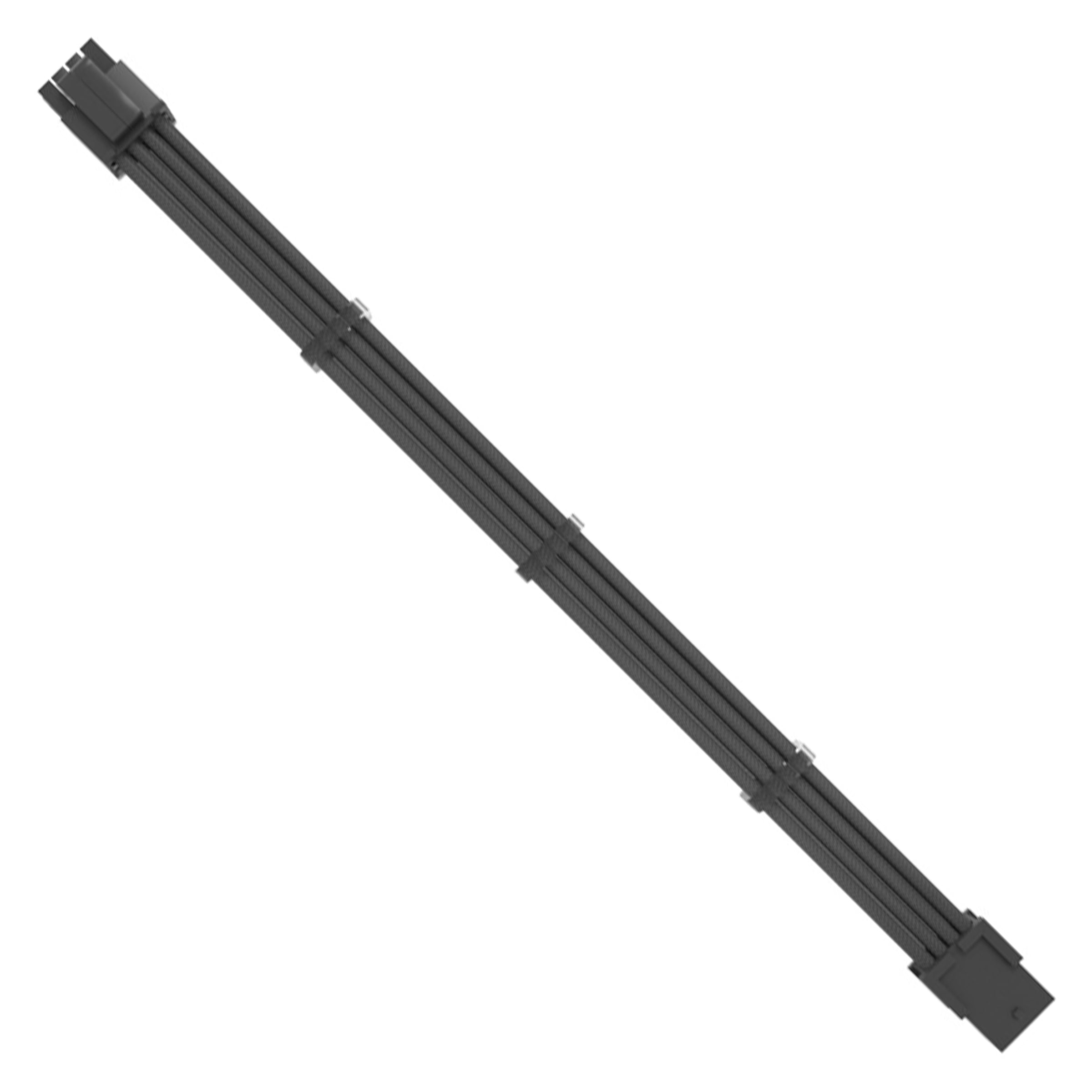 Cruxtec CPU 8Pin Female to 4+4Pin Male cable 30cm Black image