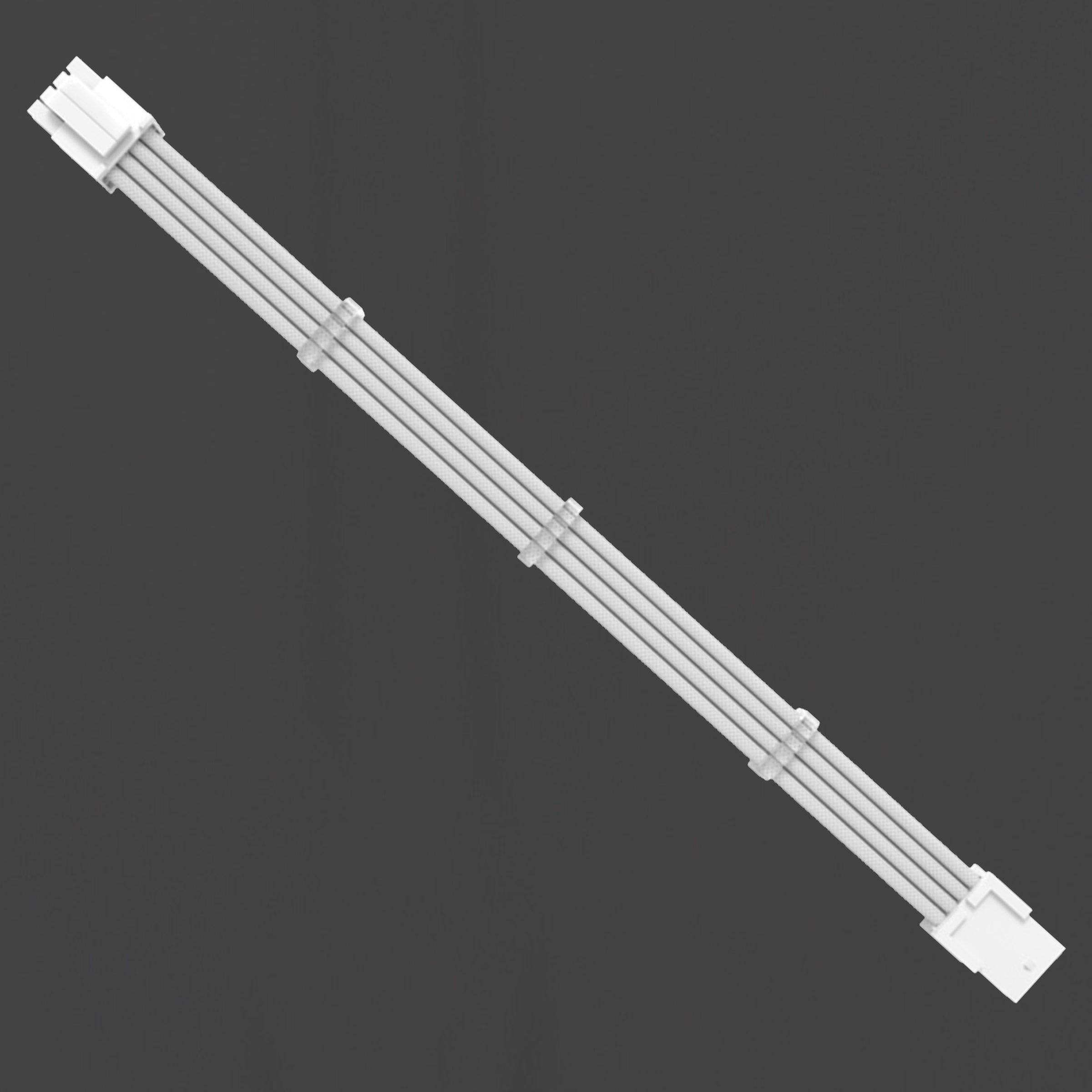 Cruxtec CPU 8Pin Female to 4+4Pin Male cable 30cm White image