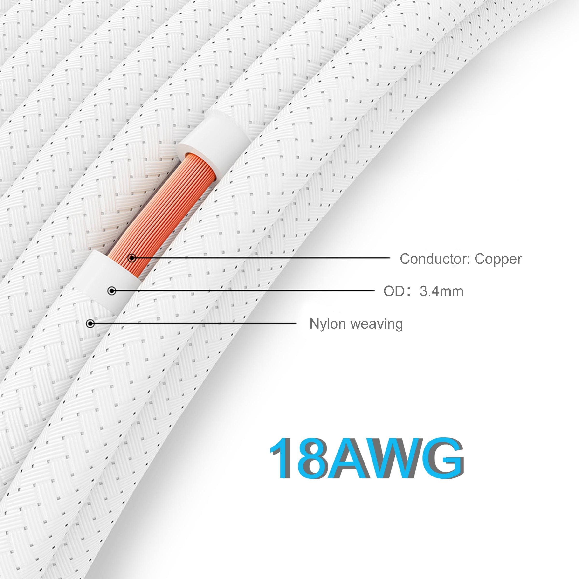 Cruxtec CPU 8Pin Female to 4+4Pin Male cable 30cm White image