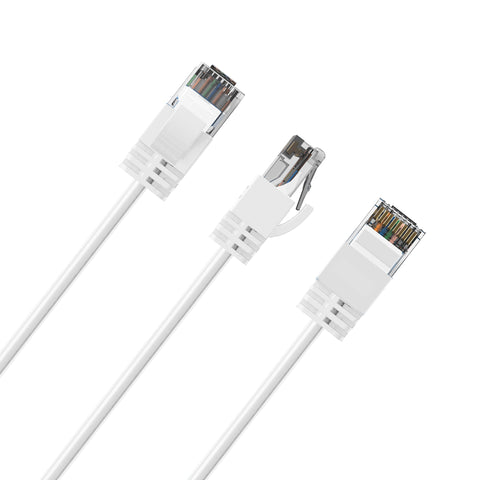 Cruxtec CAT6A UTP 10GbE Ultra-Thin Ethernet Cable (White 50cm) image