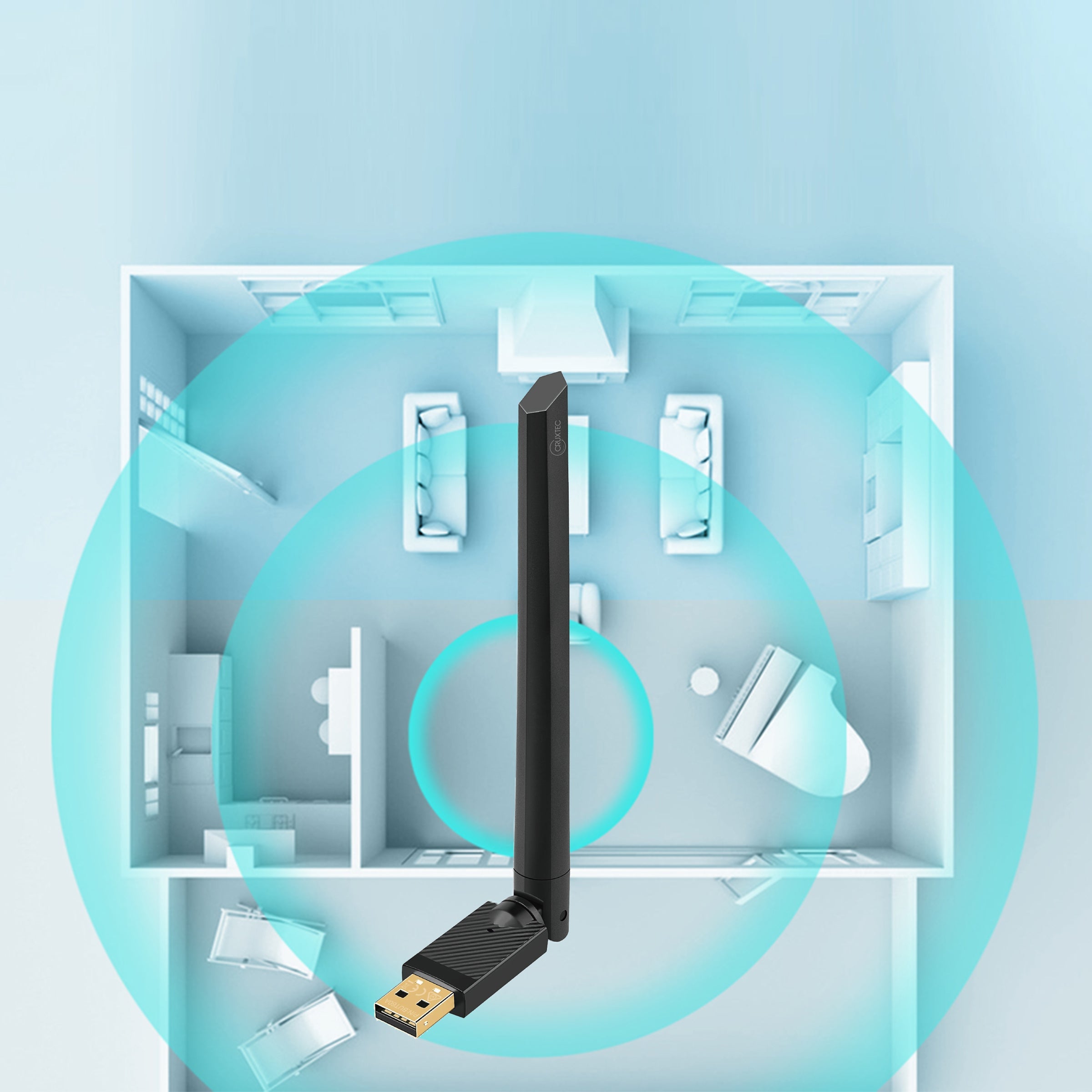 Cruxtec Long Range Bluetooth 6.0 USB Adapter image