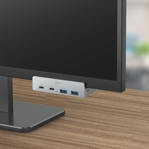 Cruxtec 4-Port Clamp-Mounted USB 3.1 Gen2 10Gbps Hub with Type-C Power Port image