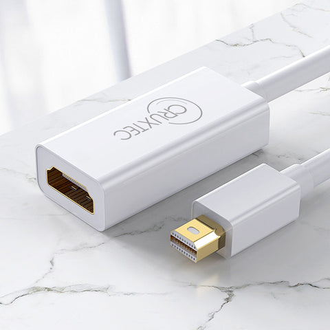 Cruxtec Mini DisplayPort Male to HDMI Female Cable Adapter 4K@30Hz (20cm) image