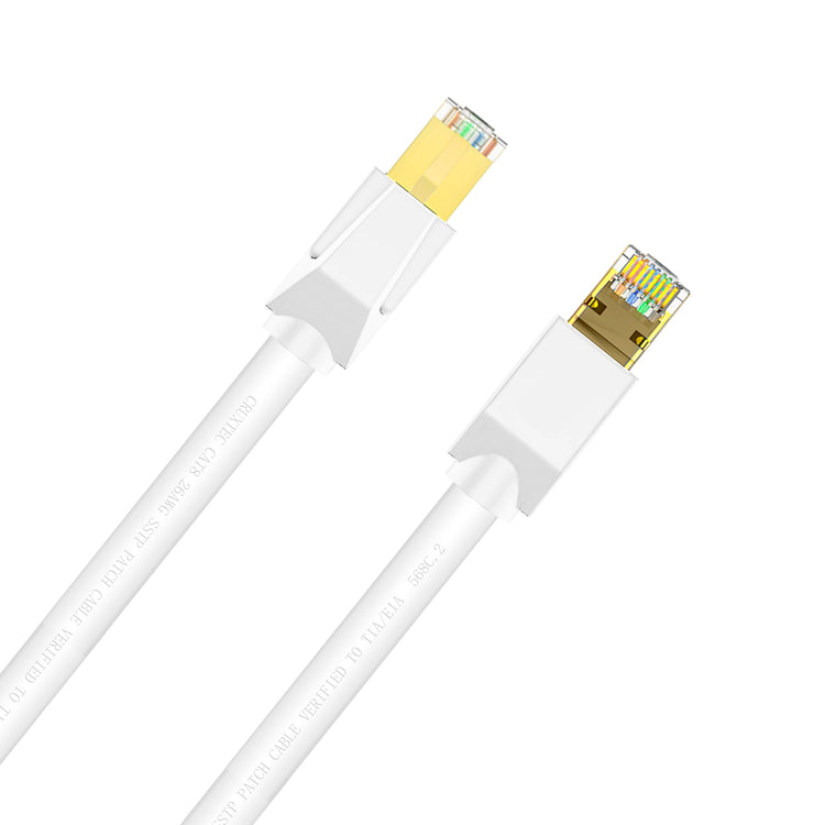 Cruxtec CAT8 S/FTP 40GbE Shielded Ethernet Cable (White 10m) image