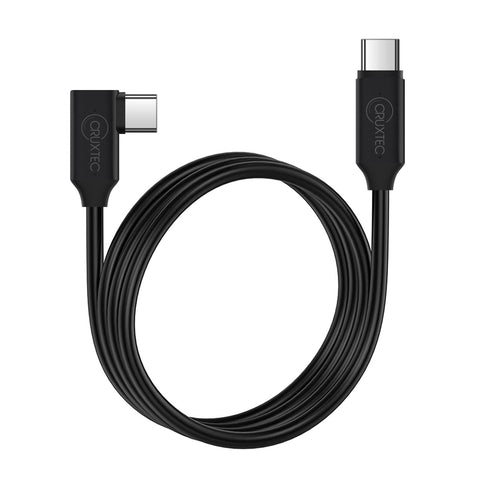 Cruxtec Optical Fiber Right-Angle USB-C to USB-C VR Link Cable (Black 5m) image