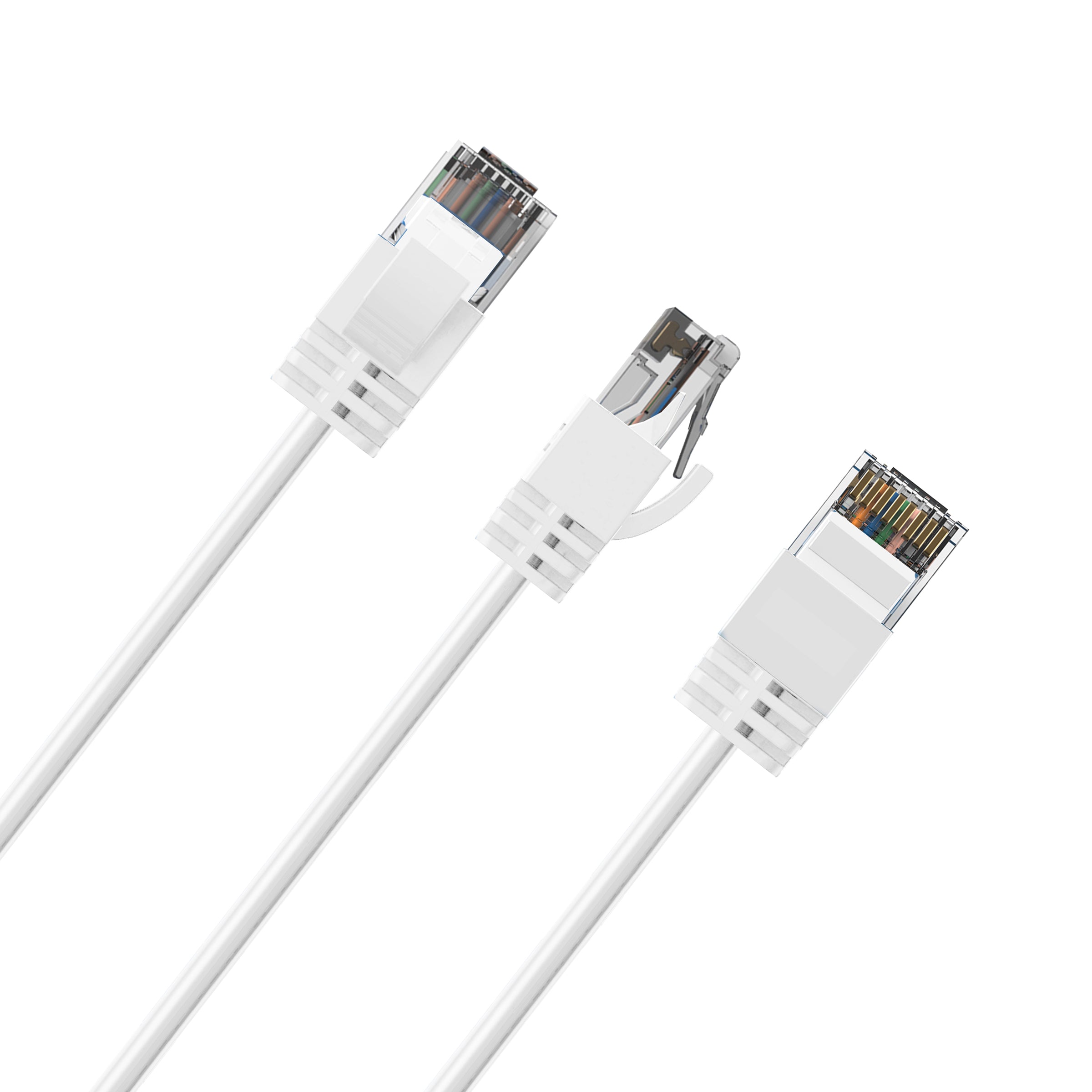 Cruxtec CAT6A UTP 10GbE Ultra-Thin Ethernet Cable (White 20m) image