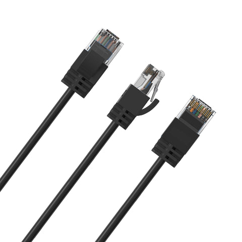 Cruxtec CAT6A UTP 10GbE Ultra-Thin Ethernet Cable (Black 1m) image
