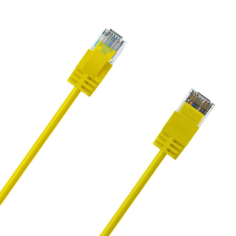 Cruxtec CAT6A UTP 10GbE Ultra-Thin Ethernet Cable (Yellow 1m) image