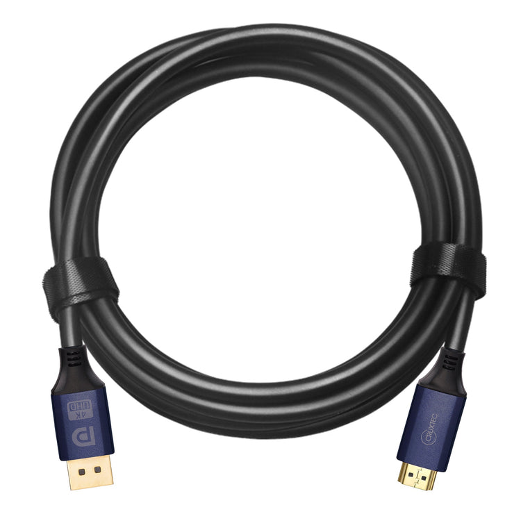 Cruxtec DisplayPort to HDMI Cable 4K@60Hz (Black 2m) image
