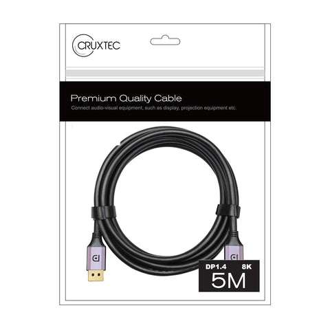 Cruxtec DisplayPort 1.4 Cable 8K@60Hz / 4K@120Hz (Black 5m) image