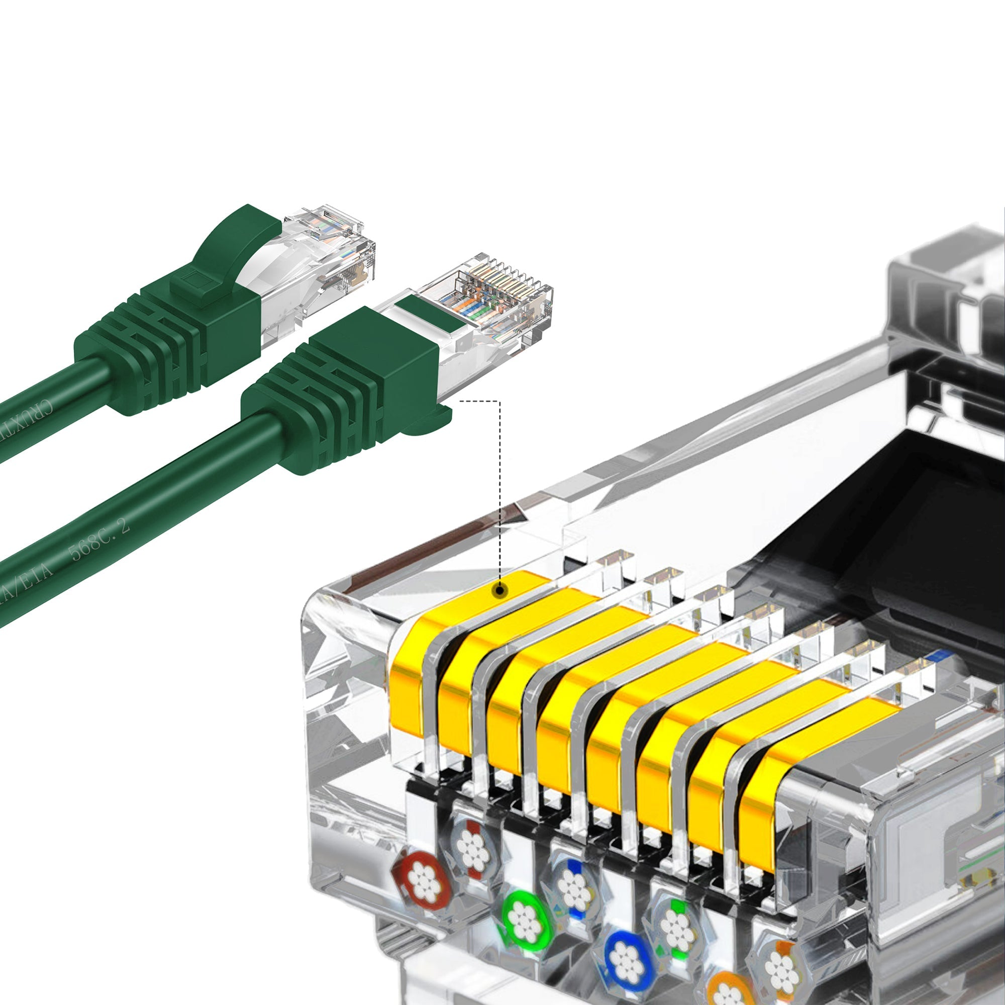 Cruxtec CAT6 UTP 10GbE Ethernet Cable (Dark Green 5m) image