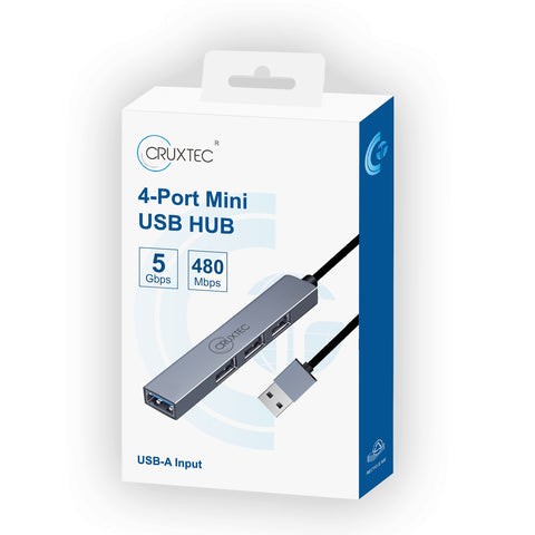 Cruxtec 4-Port High-Speed USB-A 3.0 Ultra-Slim Hub image