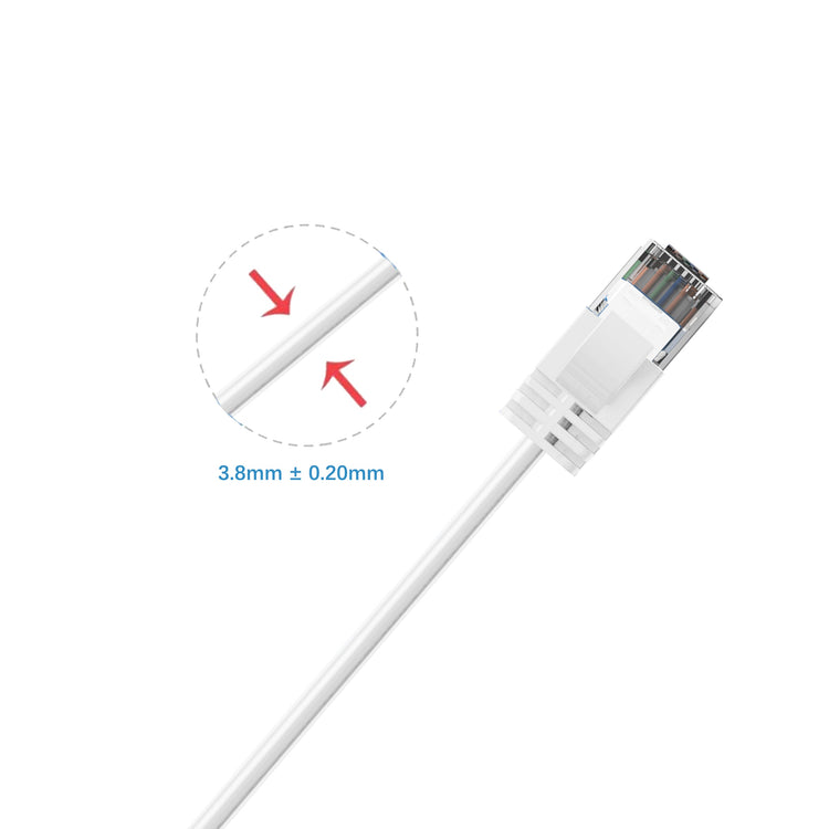 Cruxtec CAT6A UTP 10GbE Ultra-Thin Ethernet Cable (White 50cm) image