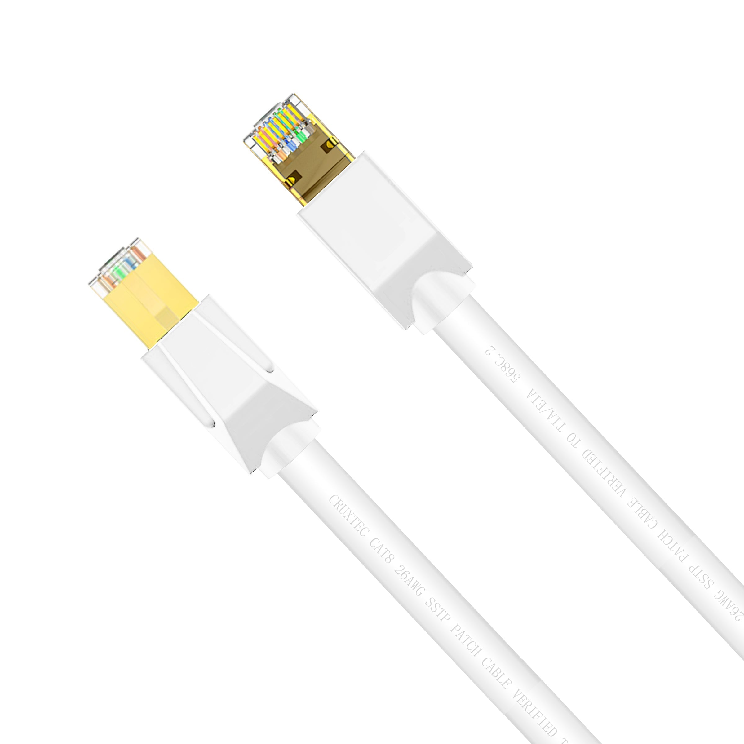 Cruxtec CAT8 S/FTP 40GbE Shielded Ethernet Cable (White 10m) image