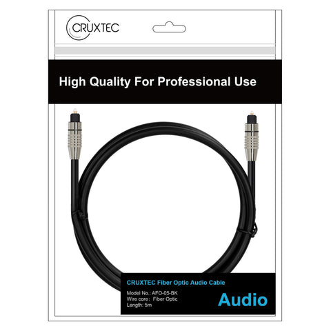 Cruxtec Optical Fiber Toslink Digital Audio Cable (3m) image