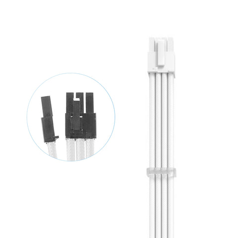 Cruxtec PCIe 8Pin Female to 6+2Pin Male Cable (Black 35cm) image
