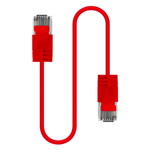 Cruxtec CAT6A UTP 10GbE Ultra-Thin Ethernet Cable (Red 10m) image