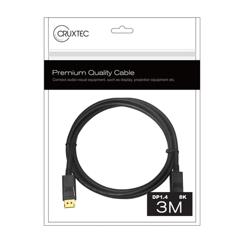 Cruxtec DisplayPort 1.4 Cable 8K@60Hz / 4K@120Hz (Black 3m) image