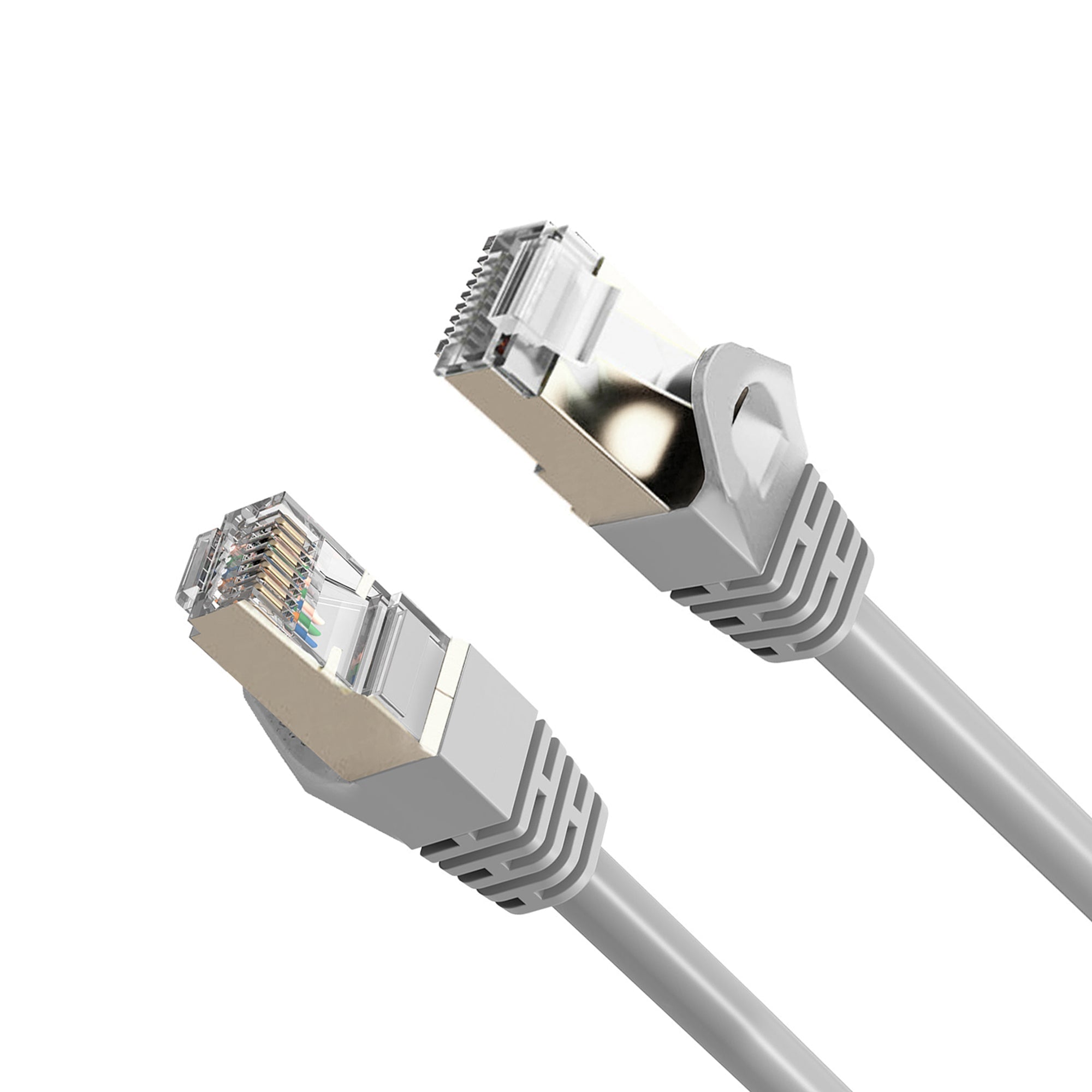 Cruxtec CAT7 SF/FTP 10GbE Shielded Ethernet Cable (White 30m) image