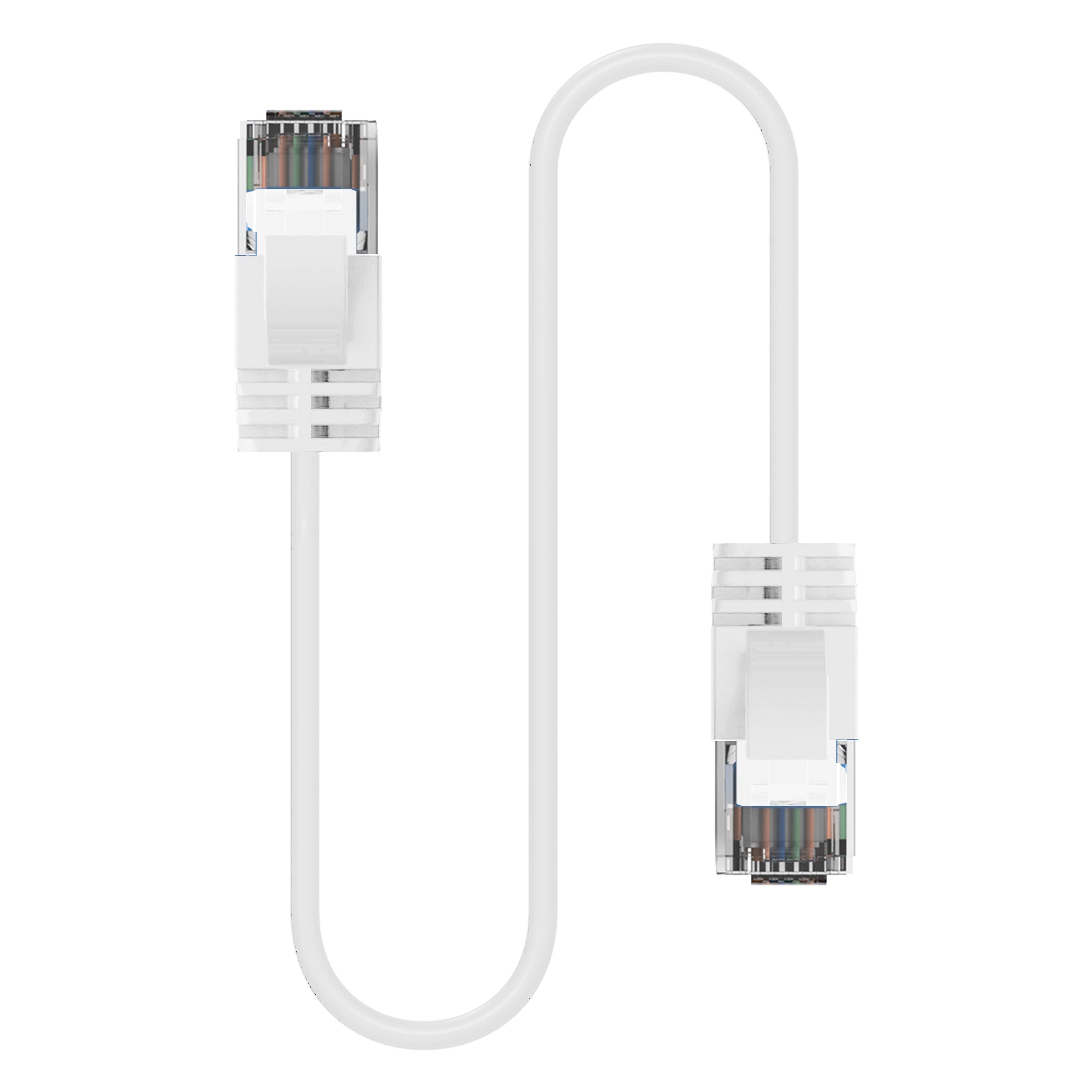 Cruxtec CAT6A UTP 10GbE Ultra-Thin Ethernet Cable (White 20m) image