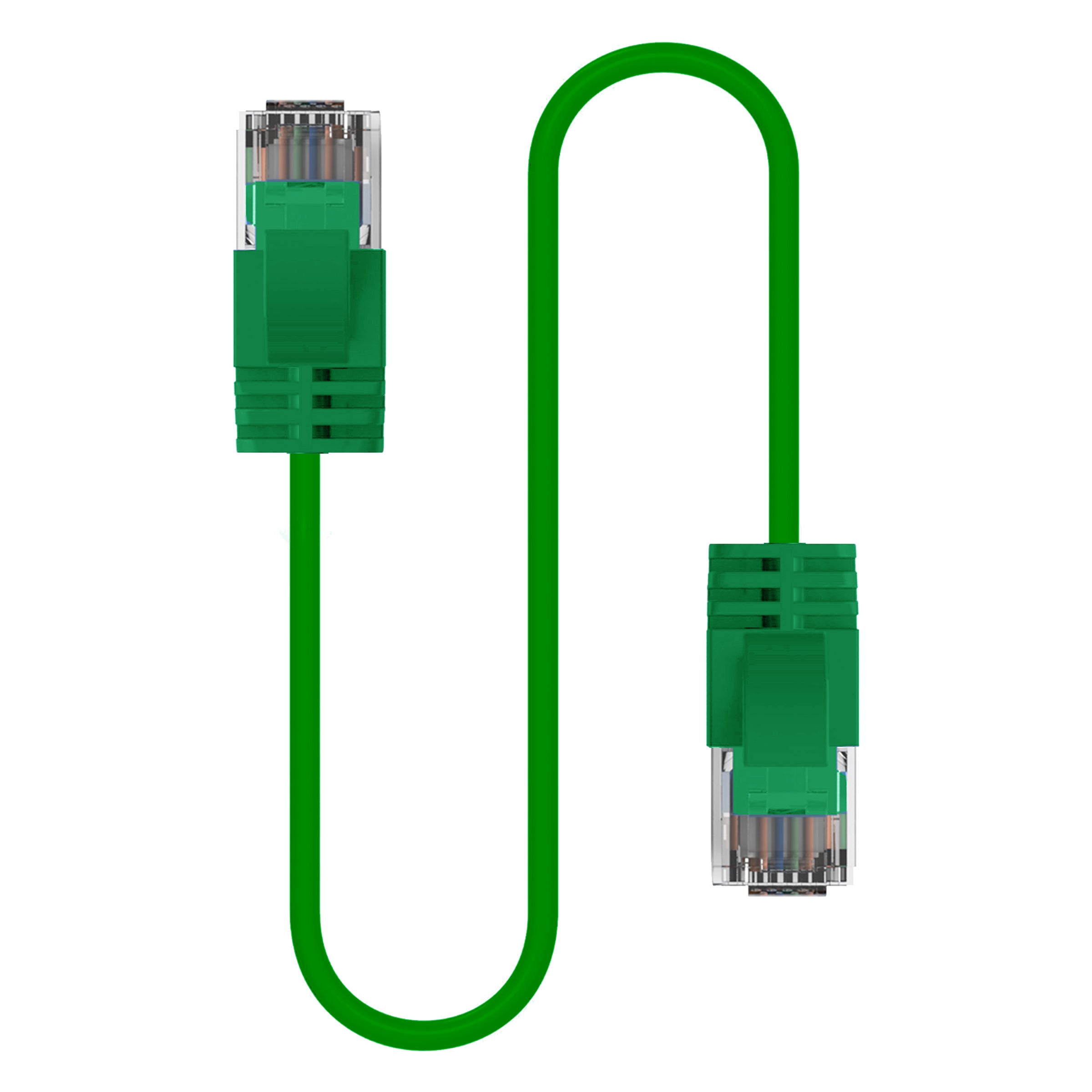 Cruxtec CAT6A UTP 10GbE Ultra-Thin Ethernet Cable (Green 30cm) image