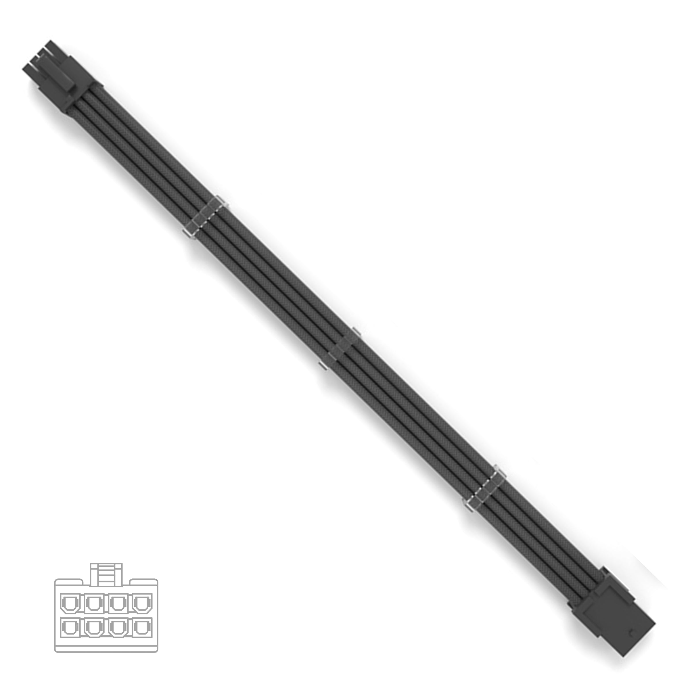 Cruxtec EPS 8Pin Female to 8Pin Male Cable (White 30cm) image