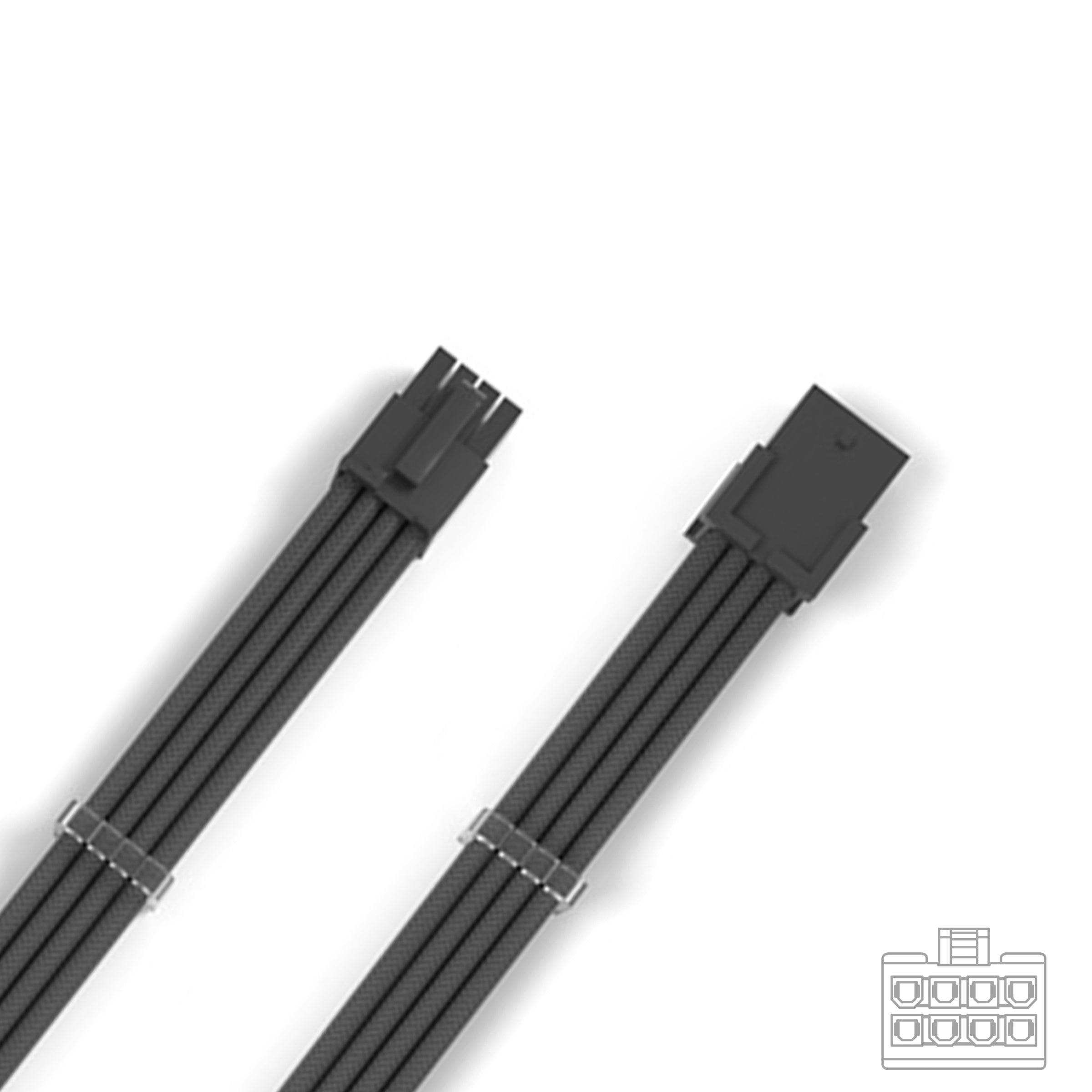 Cruxtec EPS 8Pin Female to 8Pin Male Cable (White 30cm) image