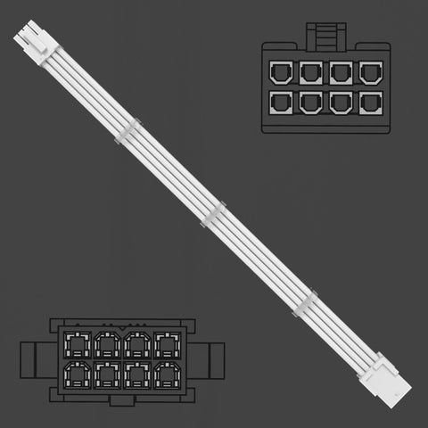 Cruxtec EPS 8Pin Female to 8Pin Male Cable (Black 30cm) image