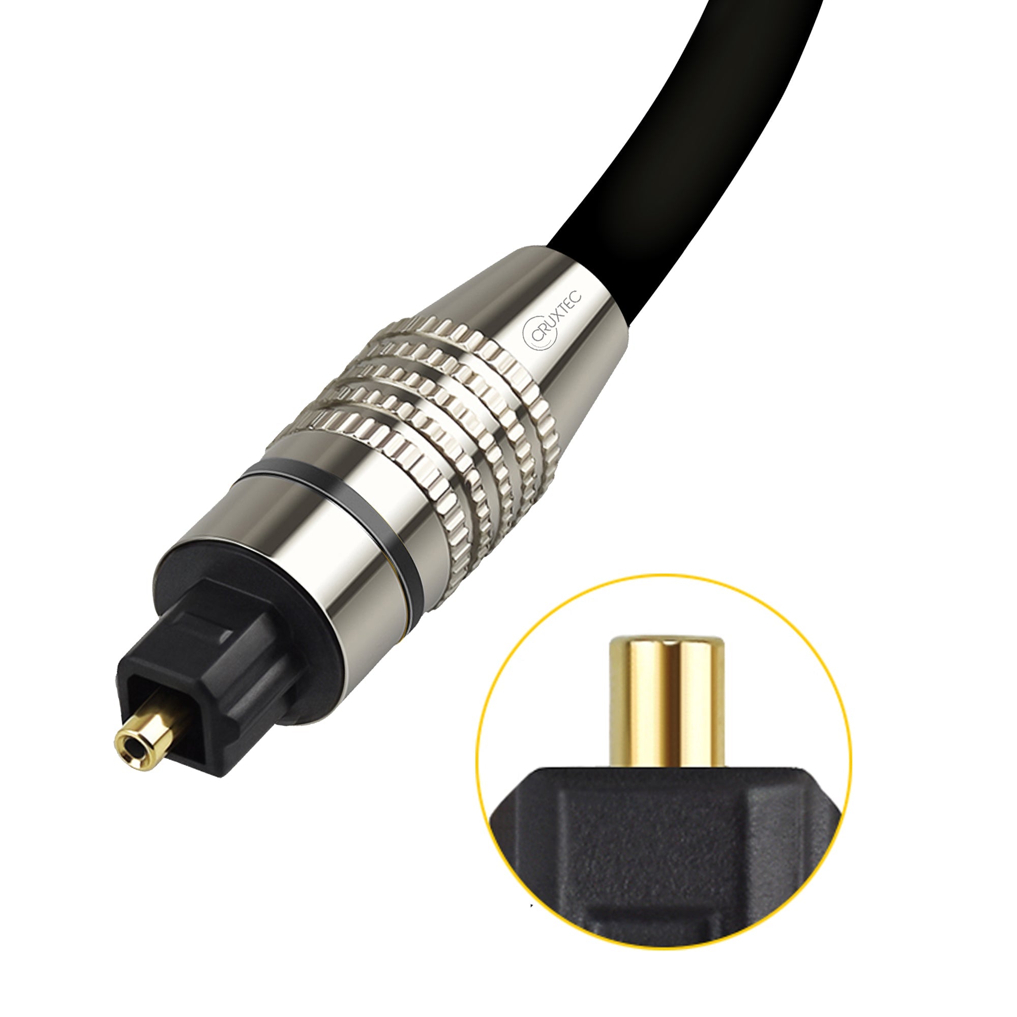 Cruxtec Optical Fiber Toslink Digital Audio Cable (2m) image