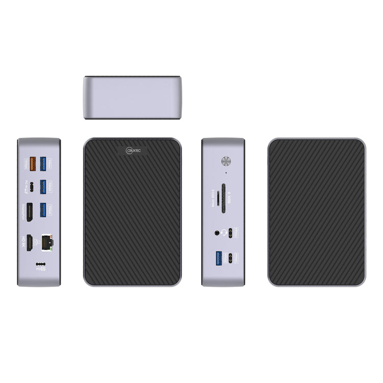 Cruxtec USB-C to DisplayPort Cable 8K@30Hz (Metallic Gray + Black 1m) image