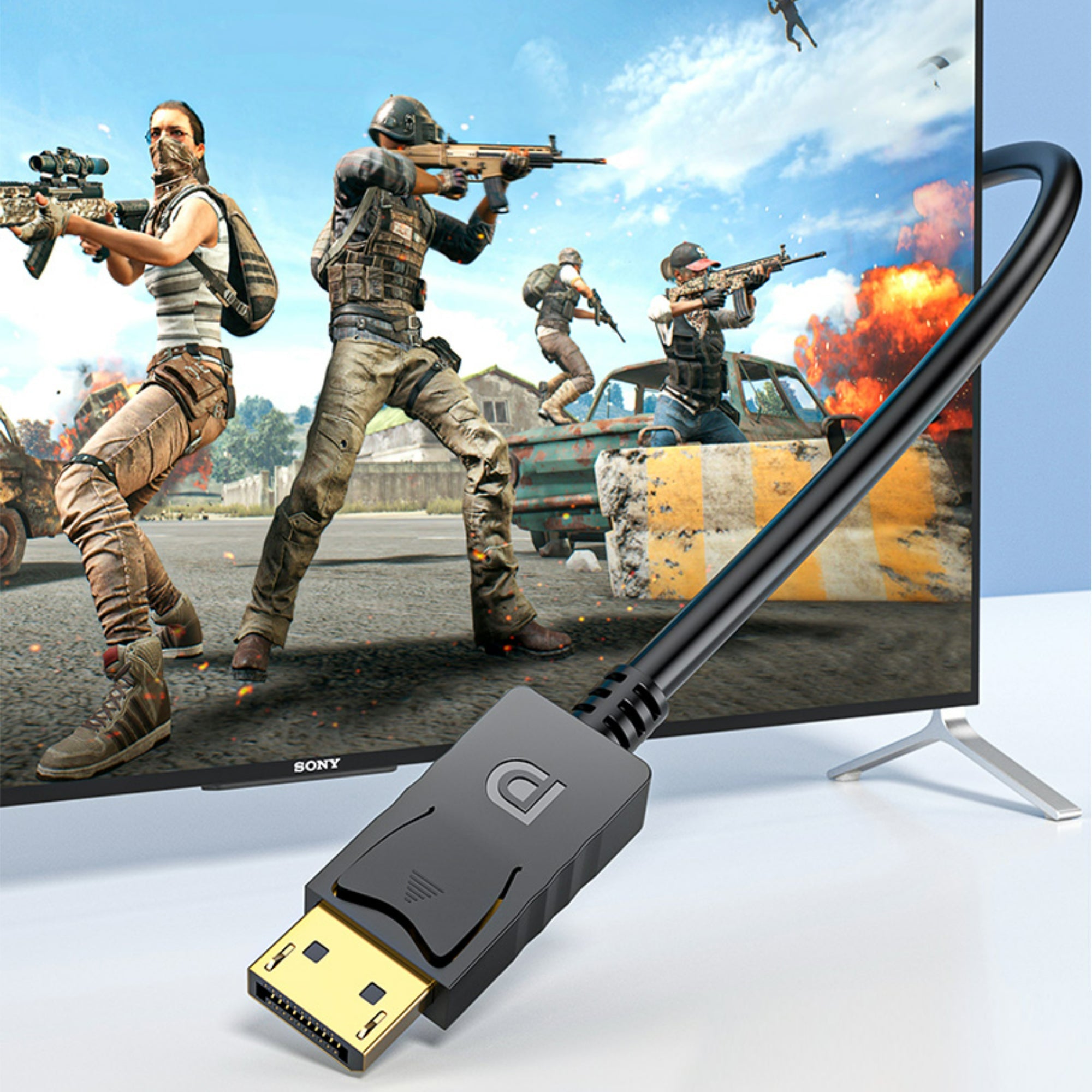 Cruxtec DisplayPort to HDMI Cable 4K@30Hz (Black 1m) image