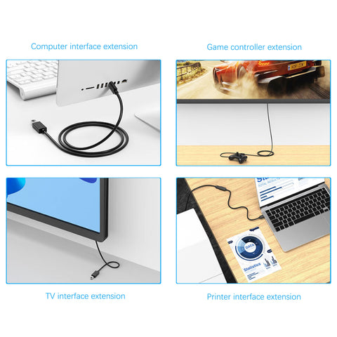 Cruxtec USB-A Male to USB-A Female Extension Cable (1m) image