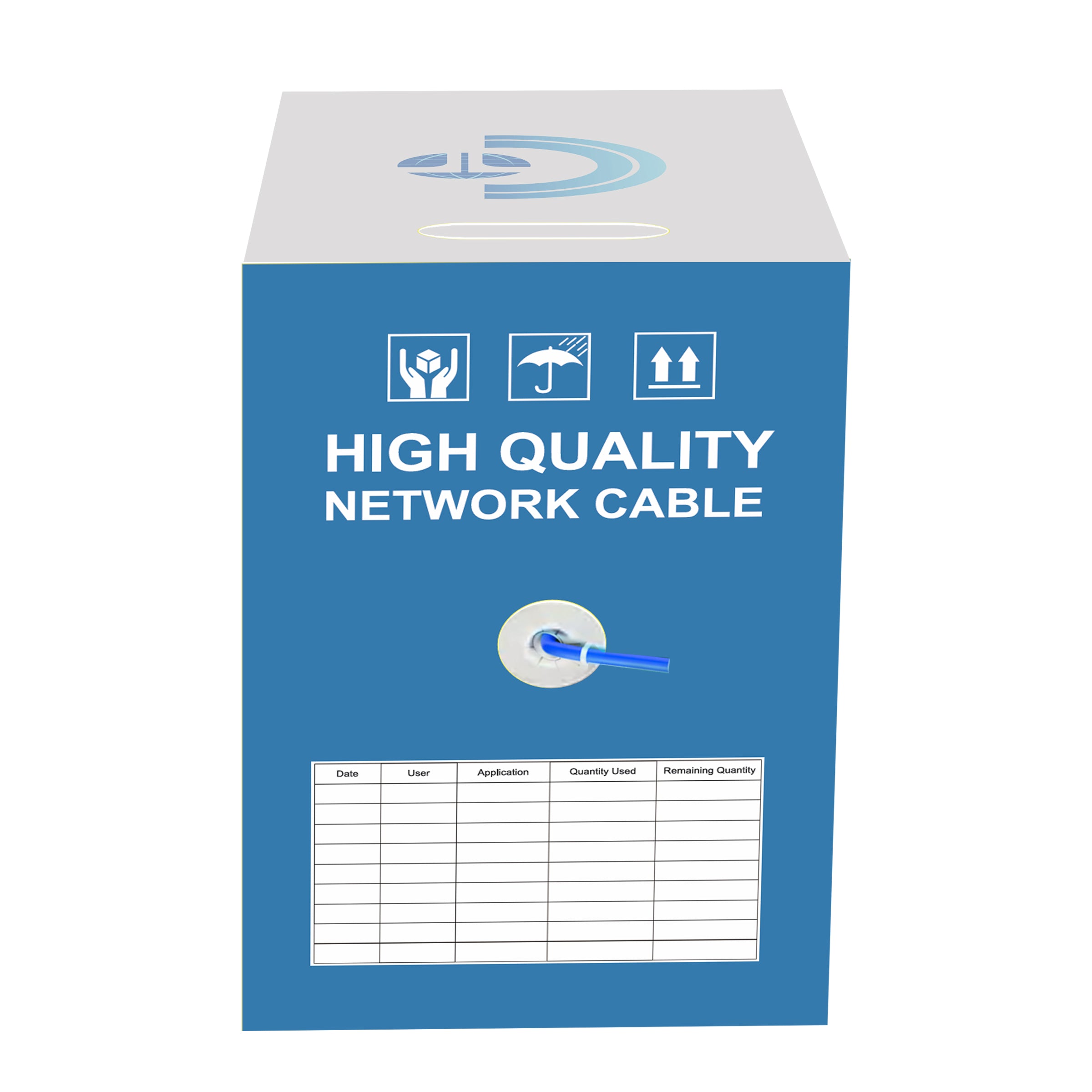 Cruxtec CAT6 UTP Solid Bare Copper Ethernet Cable Reel Box (Black 305m) image