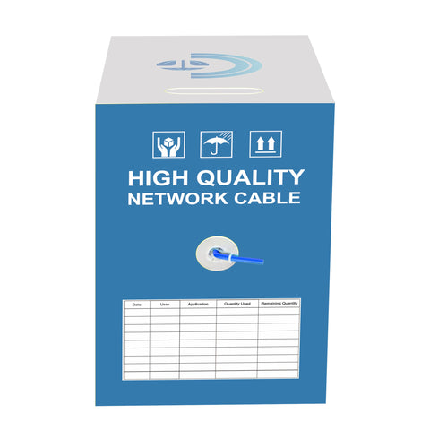 Cruxtec CAT6 UTP Solid Bare Copper Ethernet Cable Reel Box (Black 305m) image