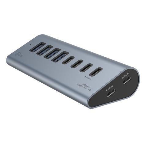 Cruxtec USB 3.2 Gen 2 7-Port Hub with PD 60W Output (Space Grey) product image 5
