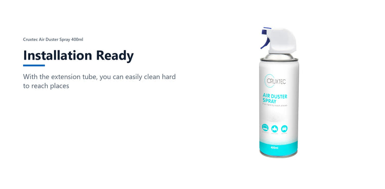 Cruxtec Air Duster Spray 400ml installation ready detail image with verified product information