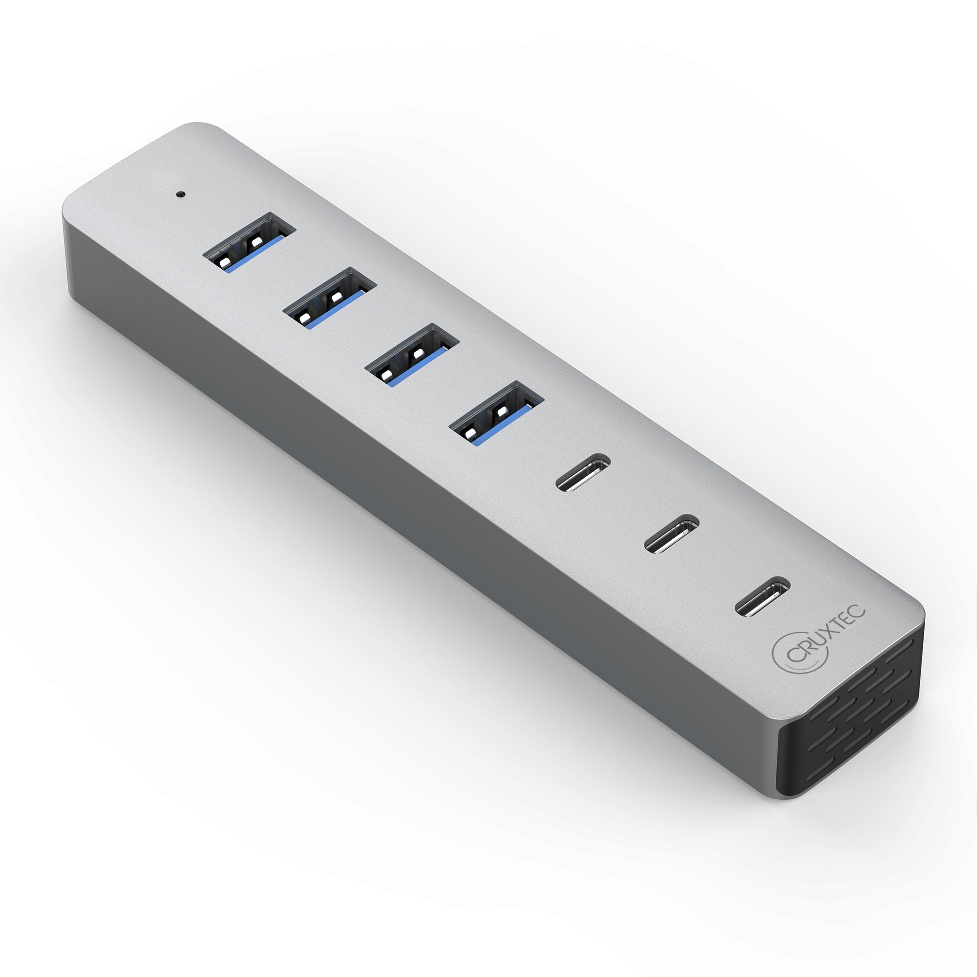 AU3-4U3C-SG Cruxtec USB 3.1 Gen 1 7-Port Hub 5Gbps (Space Grey) main product image