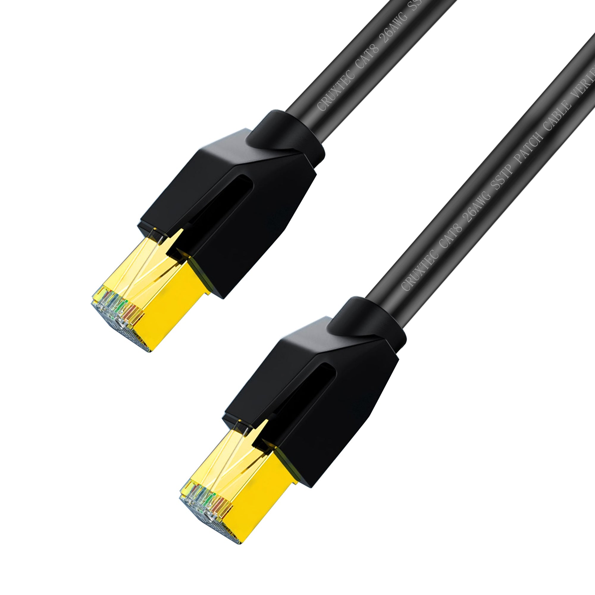 Cruxtec CAT8 S/FTP 40GbE Shielded Ethernet Cable (Black 1m) image