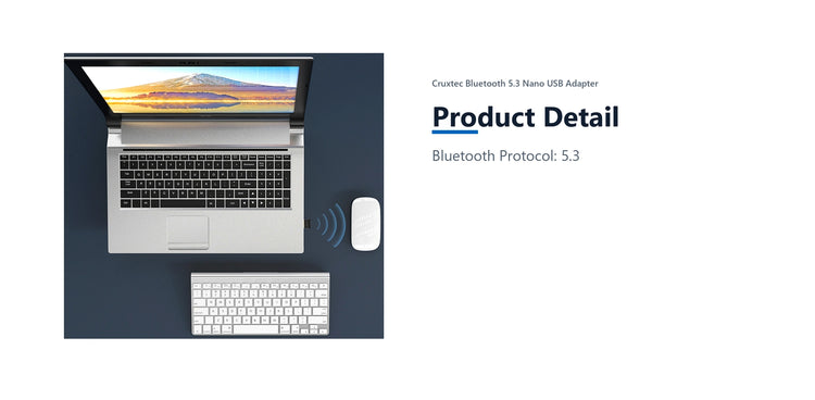 Cruxtec Bluetooth 5.3 Nano USB Adapter product detail detail image with verified product information