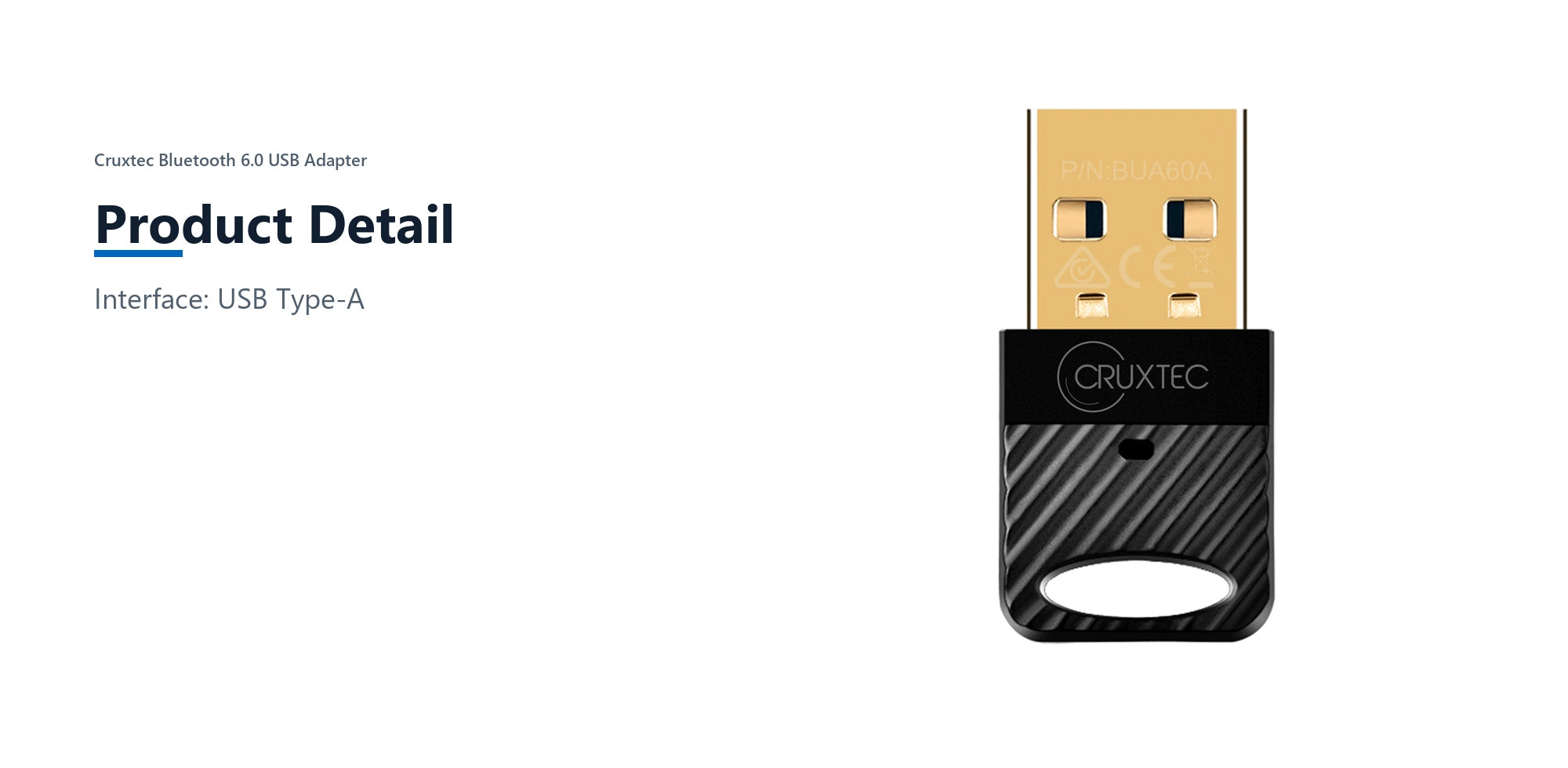 Cruxtec Bluetooth 6.0 USB Adapter product detail detail image with verified product information