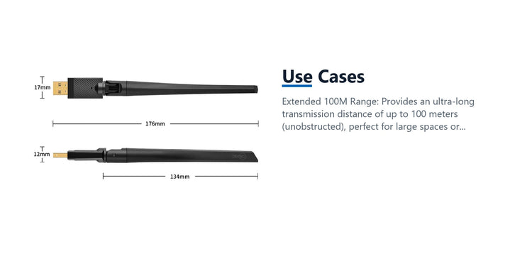 Cruxtec Long Range Bluetooth 6.0 USB Adapter use cases detail image with verified product information
