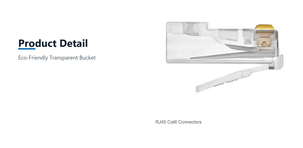 Cruxtec RJ45 CAT6 UTP Connector 100 Pack product detail detail image with verified product information